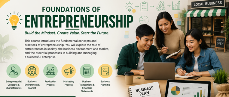 Foundations of Entrepreneurship - BMSEE-LP 4-BMSEE 4 S2-MSEX07 (M/TH 08:00AM-04:00PM/08:00AM-04:00PM)