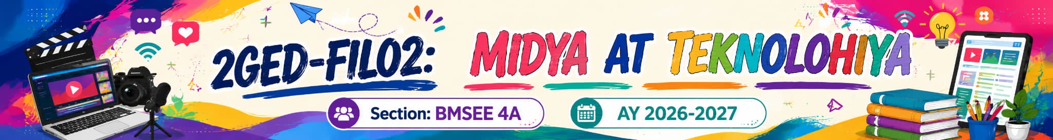 MIDYA AT TEKNOLOHIYA - BMSEE-LP 4-BMSEE 4A 2GED-FIL02 (M/TH 03:00PM-05:00PM/03:00PM-05:00PM)