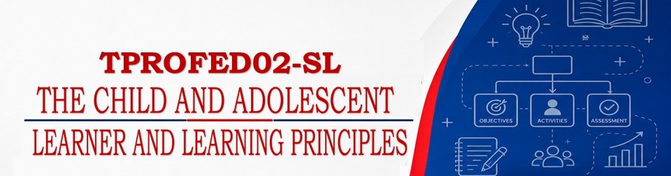 The Child and Adolescent Learners and Learning Principles  - BTLE-AFA 4-BTLE AFA 4 PROFED2-01 (S 01:00PM-05:00PM)